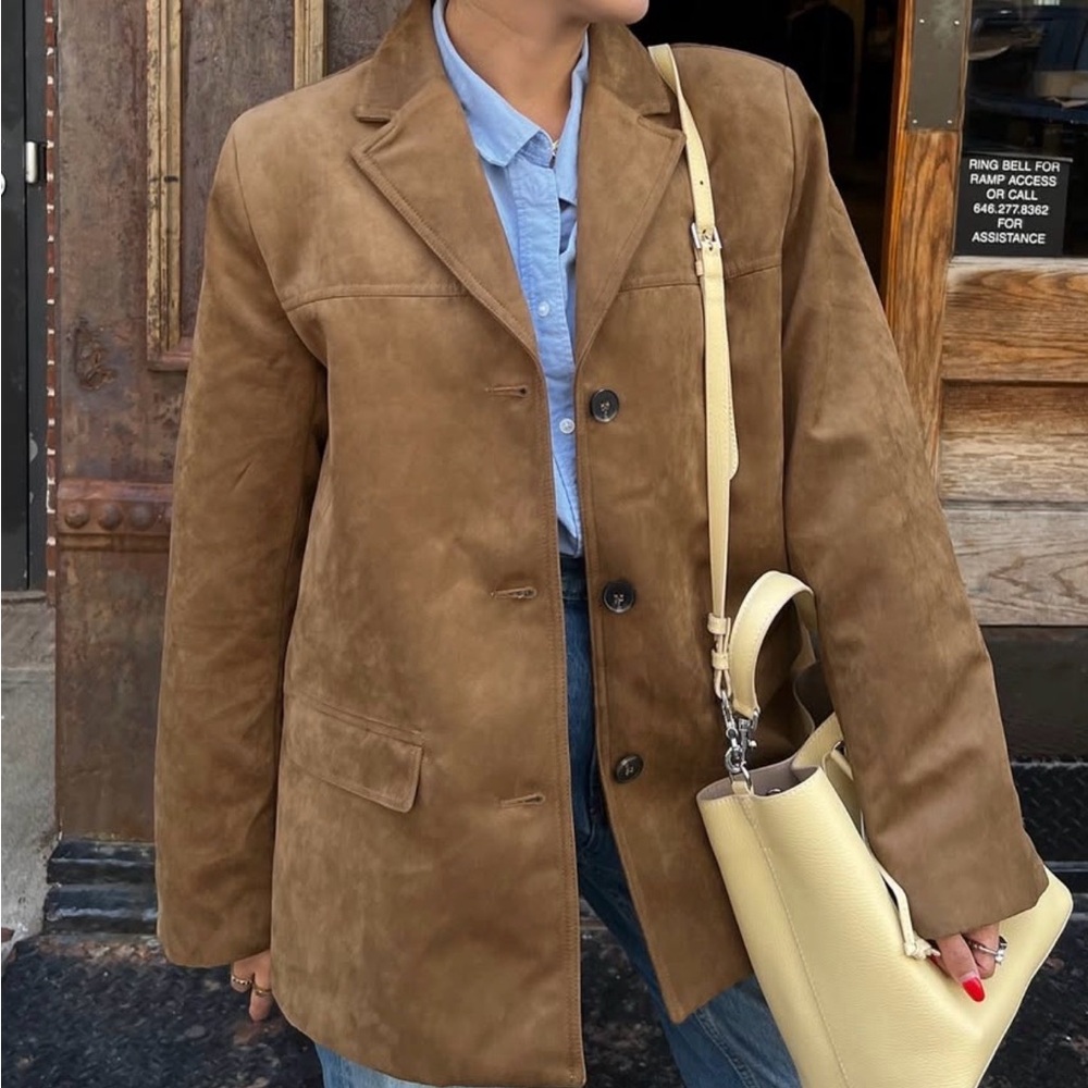 Oversized Tan Women's Blazer